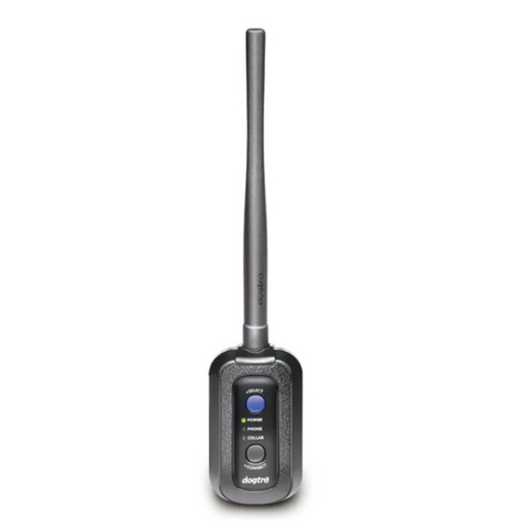 Dogtra Pathfinder connector serving as a reliable relay for GPS collars, enabling seamless communication with smartphones and tablets through VHF and Bluetooth connectivity, enhancing tracking capabilities for pet owners.