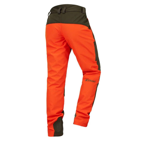 Pantalon de traque Stagunt Wildtrack robuste pour chasseurs, offrant une protection contre l'abrasion, avec des renforts résistants et une conception ergonomique pour une liberté de mouvement dans les forêts denses ou terrains accidentés.