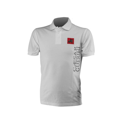 Polo à manche courte Caesar Guerini blanc, disponible en tailles M à XXL, parfait pour un look élégant et décontracté, adapté pour la saison estivale, fabriqué avec des matériaux de haute qualité pour un confort exceptionnel.