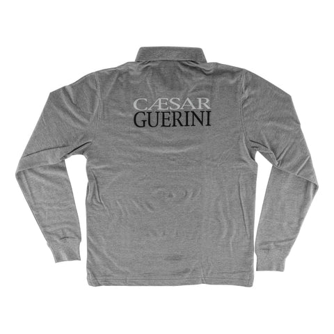 Polo manches longues Caesar Guerini en gris pour hommes, vêtements élégants de haute qualité, mode masculine tendance, idéal pour un style décontracté et confortable, disponible sur Shopify