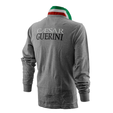 Polo manches longues Caesar Guerini en gris pour hommes, vêtements élégants de haute qualité, mode masculine tendance, idéal pour un style décontracté et confortable, disponible sur Shopify