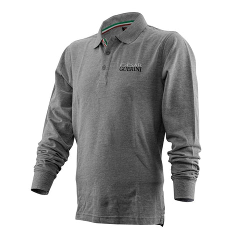 Polo manches longues Caesar Guerini en gris pour hommes, vêtements élégants de haute qualité, mode masculine tendance, idéal pour un style décontracté et confortable, disponible sur Shopify