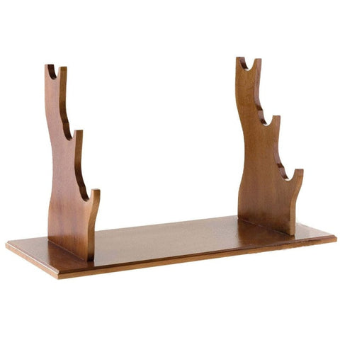 présentoir pour armes en bois de chêne ou plexiglass pour 3 fusils ou carabines, dimensions L.55cm x l.20 cm x h.31 cm, modèle élégant pour exposition et stockage sécurisé