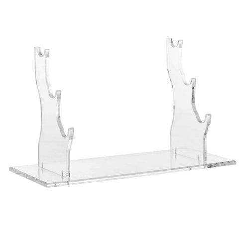 présentoir pour armes en bois de chêne ou plexiglass pour 3 fusils ou carabines, dimensions L.55cm x l.20 cm x h.31 cm, modèle élégant pour exposition et stockage sécurisé