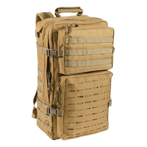 Sac à dos Cityguard Elite Pro 20L en polyester ripstop avec fonctionnalités MOLLE, poche frontale, compartiment pour hydratation, dos rembourré et bretelles ergonomiques réglables, idéal pour le sport et la randonnée.
