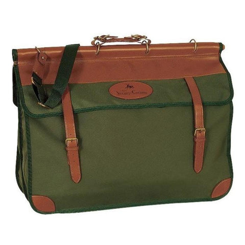 Sac Verney Carron Baldy pour chasse avec deux compartiments à soufflets, confectionné en polyester 900D haute densité, couleur vert, muni de poignées robustes et bretelle réglable amovible, idéal pour transporter vos affaires lors de parties de chasse, dimensions 47 x 65 cm pour un rangement optimisé