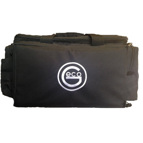 Sac Geco Range pour transport sécurisé d'armes de poing et accessoires de tir, comprenant des compartiments multiples, pochettes à munitions et design élégant, idéal pour les amateurs de tir sportif.
