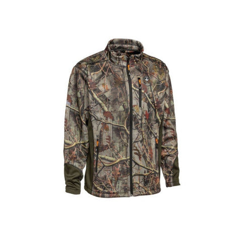 Sweat zippé Percussion enfant avec capuche, offrant confort et chaleur pour les activités en plein air comme la randonnée et la chasse, en mélange de coton et de polyester, avec une coupe décontractée et une fermeture à glissière pratique