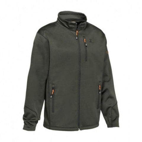 Sweatshirt zippé Percussion pour hommes en mélange coton et polyester, parfait pour le confort et le style lors des activités en plein air, avec col montant pour protection contre le froid et poches latérales pour ranger des objets en sécurité.
