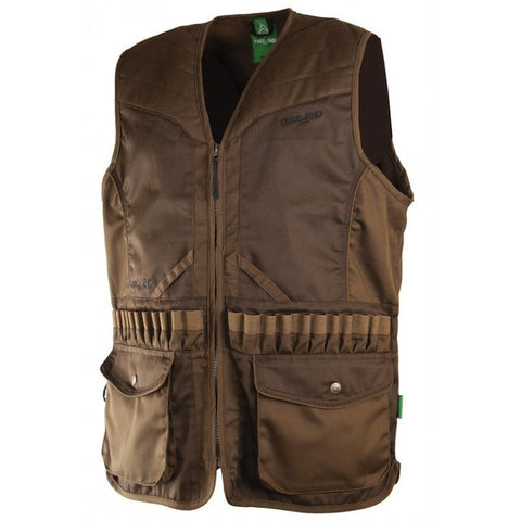 "Gilet Treeland marron Cal.20 T603, robuste et pratique pour les chasseurs."