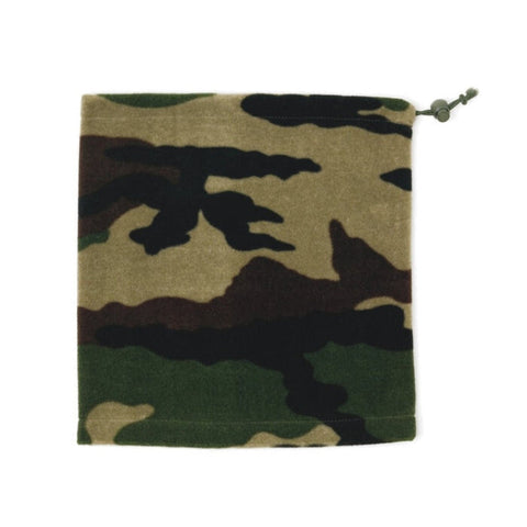 Tour de cou polaire Percussion Camo idéal pour chasse et randonnée, offrant chaleur et confort avec motif camouflage, parfait pour activités en plein air par temps froid.