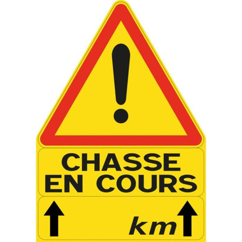 Triangle de signalisation Stepland Chasse en cours SLAC71720