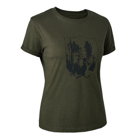 Tshirt léger DeerHunter Lady shield Bark Green 838937836