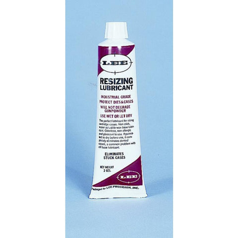 Tube de lubrifiant pour le recalibrage de douilles, contenant 2oz (59ml), idéal pour le rechargement d'ammunition, poids 100g, accessoire indispensable pour faciliter le processus de décalibrage en réduisant la friction et l'usure des douilles pendant le rechargement.