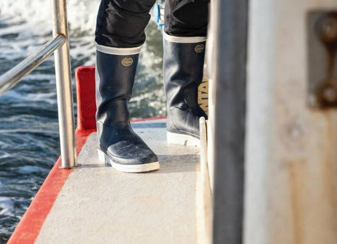 Bottes Le Chameau Alizé en caoutchouc résistant à l'eau salée avec doublure Ponti et semelle anti-marquage Michelin pour navigation et activités extérieures