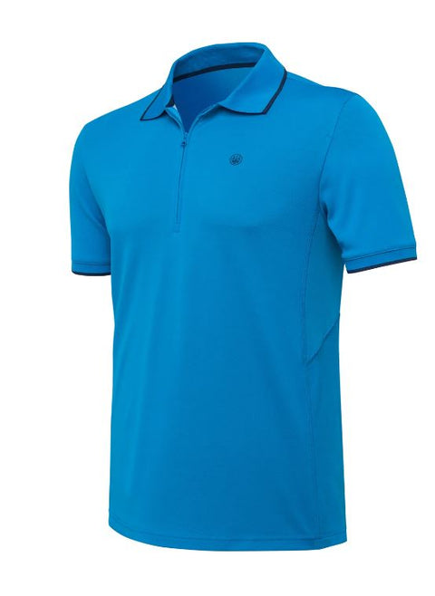 Polo Beretta Ice Power pour homme, conçu pour le tir, en matériau respirant et antibactérien, avec séchage rapide, ventilation optimale, et logo Beretta. Disponible en plusieurs tailles et coloris, idéal pour les activités intenses.