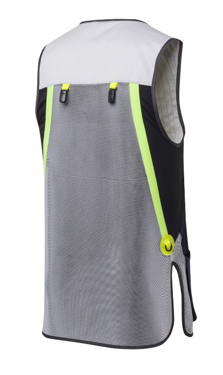 Gilet Beretta Uniform Pro 20.20 pour tir sportif, respirant et ajustable, conçu avec un filet 3D élastique pour une ventilation optimale et un confort supérieur, idéal pour les compétitions de tir, featuring poches avant extensibles et bande d'épaule en microsuède perforée
