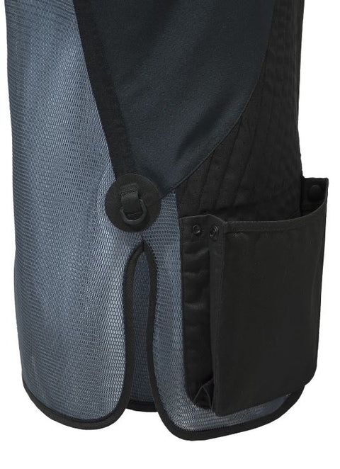 Gilet de tir Beretta Uniform Pro 20.20 Micro pour femme, en filet respirant et coton élastique, doté de détails perforés pour une ventilation optimale, idéal pour les compétitrices, avec poches extensibles et coupe élégante.