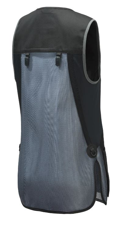 Gilet de tir Beretta Uniform Pro 20.20 Micro pour femme, en filet respirant et coton élastique, doté de détails perforés pour une ventilation optimale, idéal pour les compétitrices, avec poches extensibles et coupe élégante.